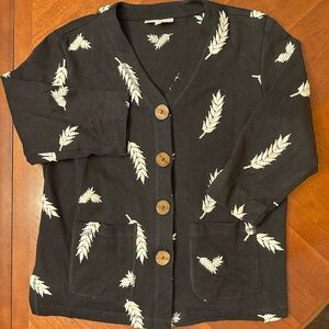 Vintage David Dart‎ Knitwear Women’s Embroidered  Black 3/4 Sleeve Jacket size M